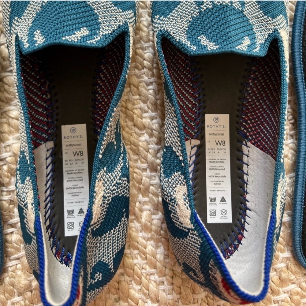 Rothy's Moroccan Teal Loafers - Picture 2 of 7